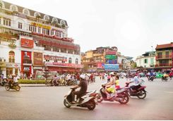 Busy Hanoi street