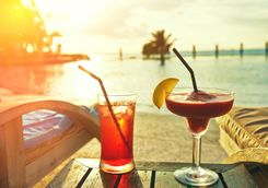 Cocktails on the beach
