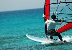 Windsurfing in the Maldives