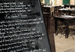 Chalk board menu