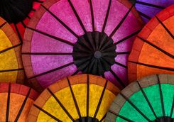 vientiane market umbrellas