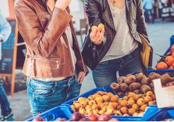 Choosing ingredients at the market