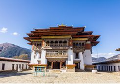 Gangtey monastery entrance