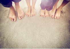 Feet on the beach