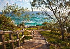 a beach on stradbroke island