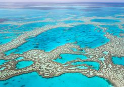 The great barrier reef from above