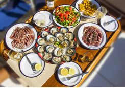 lunch on a boat