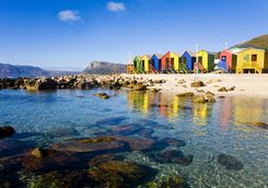 Beach huts in cape town