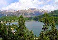 St Moritz lake from above