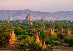 Sunrise over Bagan temples