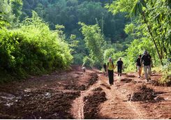 Hiking in the Burmese countryside