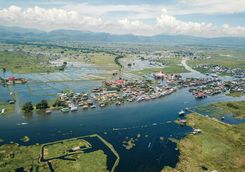 Lake Inle aerial view
