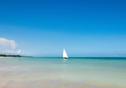 Sailing boat on beach