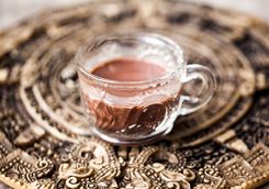 melted cacao drink