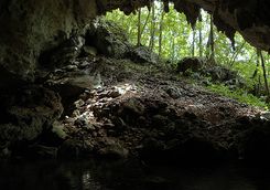 caving