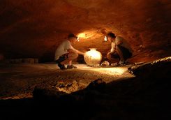 caving