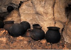 Ancient Mayan pots