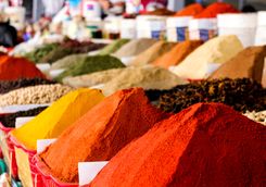 a spice market in Tashkent