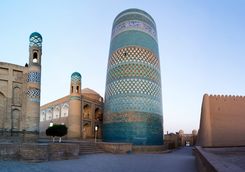 Minaret statue in Khiva