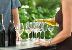 White wine tasting