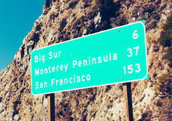 Big Sur Road Sign