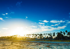 Santa Barbara beach sunset