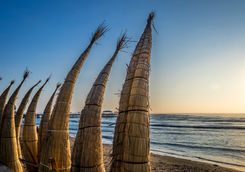 Reed boats Huanchaco Beach