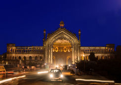 Rumi Gate at night, Lucknow