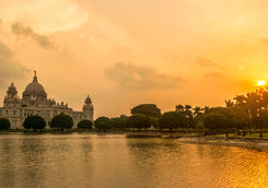 Victoria Memorial at sunset
