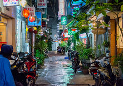 City at night in Ho Chi Minh