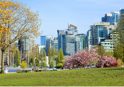 Built up city in Vancouver