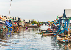 Village on Tonle Sap Lake, Cambodia