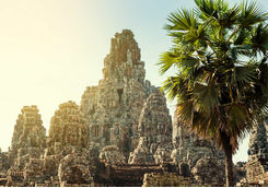 Historic ruins of Bayon Temple