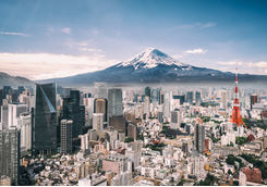 Mt Fuji and Tokyo Skyline