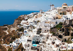 View of resorts from Oia