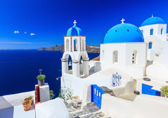 Typical houses in Santorini