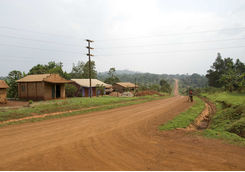 Dusty road in Uganda