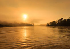 sunrise Kinabatangan river