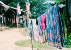 Colorful washing line Kampung