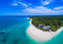 Aerial panorama of the island