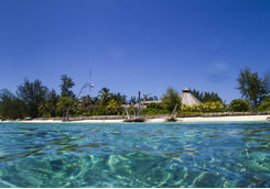 View of the hotel from the sea