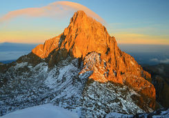 sunrise over mount kenya