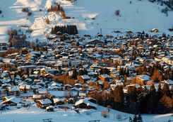 Aerial view of Megeve