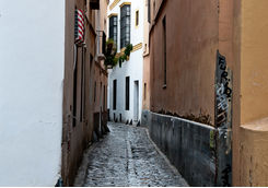 cobbled street cadiz seville