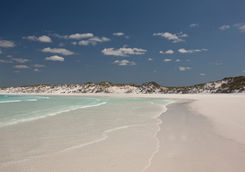 White sands silica beach