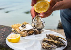 Oyster with lemon