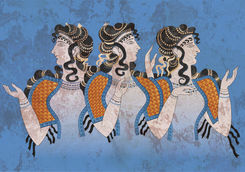 Three Minoan Women painting