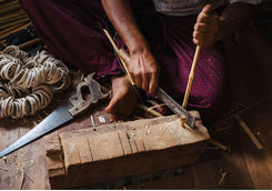 Umbrella workshop in Myanmar