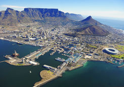 Aerial view of Cape Town