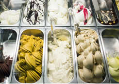 Ice cream in a gelateria, Italy